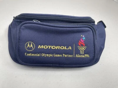Motorola Atlanta Olympic Bag Fanny Pack 1996 Vtg Promo Belly Bag Advertisement - Image 1 of 4
