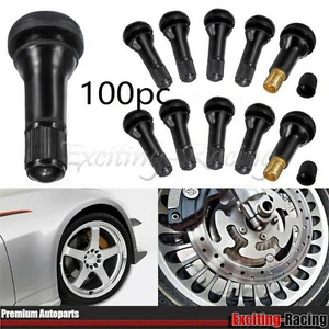 100pcs Car Tire Stem TR413 Snap-In Tire Valve Stems Rubber for Most Car Auto - Picture 1 of 5
