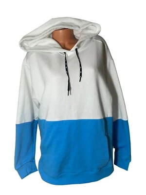 Victoria's Secret розовый с капюшоном толстовка синий белый большой длинным рукавом толстовка с капюшоном - Изображение 1 из 4