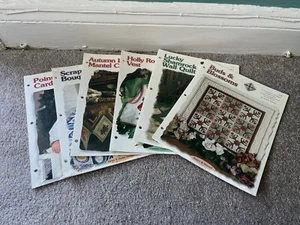 Lot of 6 Quilting Sewing Pattern and Template Books - Leaves, Holly, Shamrock - Picture 1 of 6