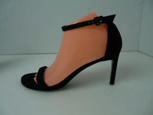 STUART WEITZMAN Simple Ankle Strap Sandal sz 9M Black - Picture 1 of 11