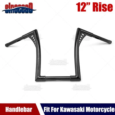 12'' Rise Ape Hanger Handlebar For Kawasaki Vulcan 500/900/1500/1600/1700/2000 - Image 1 of 4