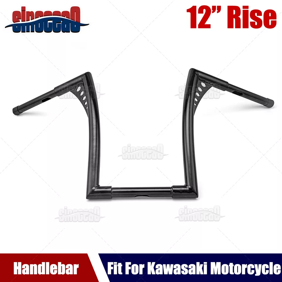 12'' Rise Ape Hanger Handlebar For Kawasaki Vulcan 500/900/1500/1600/1700/2000 - Image 1 of 4