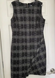 Tommy Hilfiger Black Multicolor Gem Trim Asymmetrical - Size 14 - Picture 1 of 10