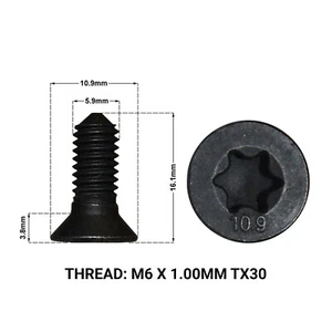 2x FRONT or REAR BRAKE DISC RETAINING SCREWS FITS: VW TOUAREG 2018-> DRS1667BN - Picture 1 of 1