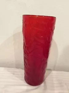 Vintage Ambrina strukturierte Glasvase 9,5" - Bild 1 von 5