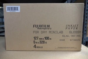 Fujifilm Photo Paper for IJ DRY MINILAB 5in X 328ft GLOSSY 4 Rolls - Picture 1 of 4