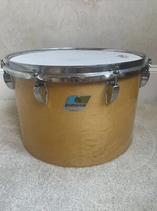 Vintage Pointy Blue Olive Badge era 70s Ludwig Thermogloss 14” x 10” Tom Drum - Picture 1 of 12