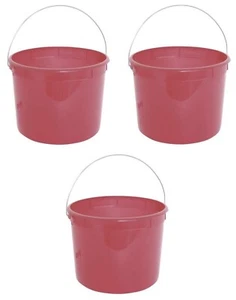 Leaktite 005Q55RD024 5 Quart roter Kunststoff-Farbeimer Eimer mit Griff - 3er-Packung - Bild 1 von 4