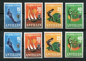 NETHERLANDS ANTILLES 1978, SPORT: SOCCER, BASEBALL, SAILING, Sc B151-B154 x2 MNH - Picture 1 of 1