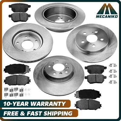 Front & Rear Rotors + Brake Pads for Pontiac Vibe Toyota Matrix Corolla Foto 1 de 4