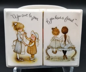 Holly Hobbie Planter Vase "You Can't Be Poor If You Have Friend" planter 1973 - Picture 1 of 7