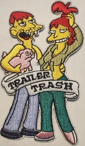 Cletus and Brandine Trailer Trash from The Simpsons embroidered Iron on patch - Picture 1 of 1