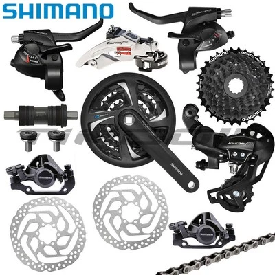 Shimano TourneyTX 3×8 Speed Groupset FC-TX801 BB-UN101 TX800 Derailleur HG200-8 - Image 1 of 4