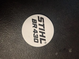 STIHL BR430 Retroceso Arrancador Nombre Insignia Placa Emblema OEM - Imagen 1 de 2