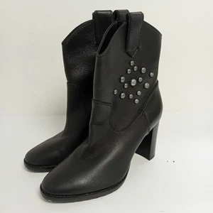 Ralph Lauren Boots Size 4.5 Womens Black Studded Leather FPL -WRDC - Picture 1 of 5