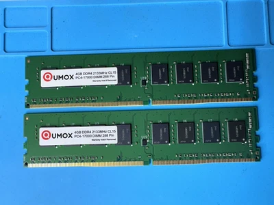 ( 8GB ) 2X QUMOX 4gb DDR4 CL15 PC4-17000 DIMM 288 pin - Immagine 1 di 3