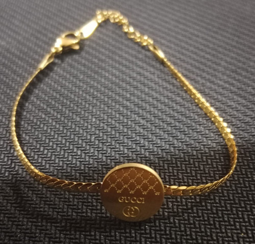 bracciale gucci acciaio inox tono oro accessori regalo