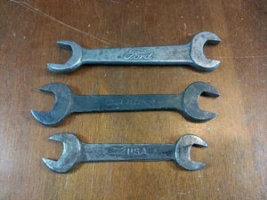 3 Vintage Ford Wrenches Lot Open End - Picture 1 of 9