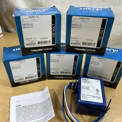 Lote de 5 - ACUITY NPP20 PL nLIGHT Plug Load Control Power Packs 233C81 (6326) Foto 1 de 4