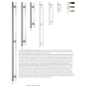 MANIGLIONI PER PORTE BATTENTI MISURA 250MM FILOMURO E SCORREVOLI COLORE CROMO - Imagen 1 de 1