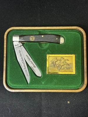 Cuchillo conmemorativo sello de pato federal Schrade Cutlery 1987/88 Foto 1 de 4