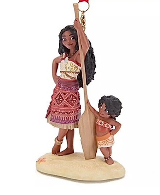 Disney Store MOANA & SIMEA w/Magical Oar Christmas SKETCHBOOK ORNAMENT NIB! - Image 1 of 4