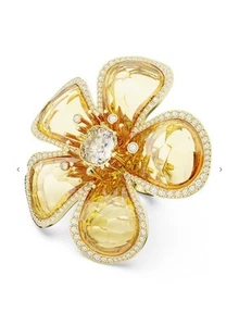 Swarovski Idyllia yellow flower Cocktail Ring 50 brand new genuine + gift bag💕 - Picture 1 of 8