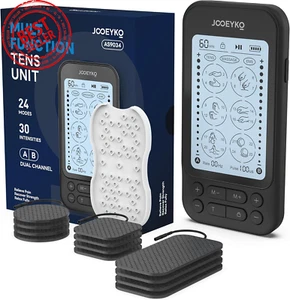 Dual Channel TENS EMS Machine, 24 Modes, Muscle Stimulator for Neck & Back Pain - Picture 1 of 12