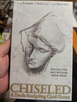 CHISELED A Deck-Sculpting Card Game + CRITIC PROMO CARD  100% COMPLETE 2020 - Image 1 of 4