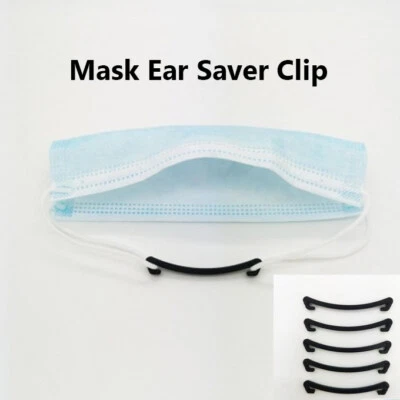 Face Mask Ear Saver Clip Mask Extender Buckle Hook Black - Image 1 of 3
