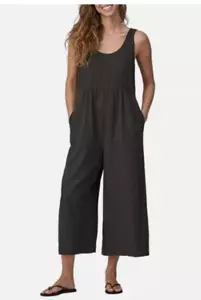 New! Patagonia Size Large Garden Island Jumpsuit Ink Black 75015 Boho Romper - Picture 1 of 8