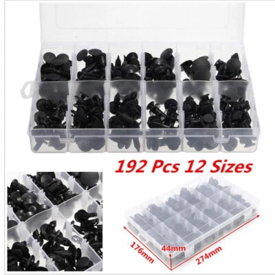 192pcs Car Body Panel Retainer Push Pin Rivet Trim Clips Fastener Assorted Kit - Image 1 of 4