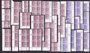 Litho Printings Questa 5p violet & claret Cylinder Blocks ..priced & sold singly - Picture 1 of 50