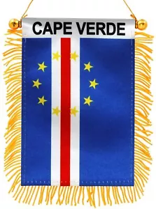 Anley 4 X 6 Pulgadas Cabo Verde Flecos Ventana Colgante Bandera Flecos y Doble Cara - Imagen 1 de 7