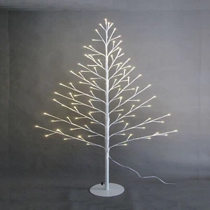 120cm White Maple Branch Ornament Tree 96 LED Light Warm White Lamp Indoor - Picture 1 of 11