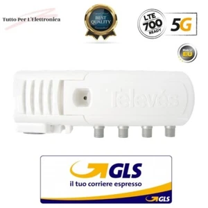 NEW Amplificatore di linea F 5G LTE 20dB 110dBuV V/U 3out (2+TV) TOP NEW MODELL - Foto 1 di 1