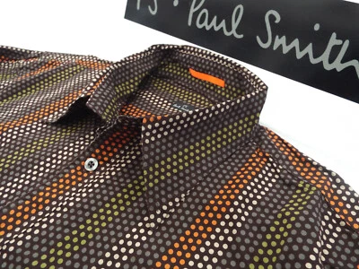 PAUL SMITH Mens Shirt 🌍 Size M (CHEST 42") 🌎 RRP £95+📮 POLKA DOT STRIPES - Image 1 of 4