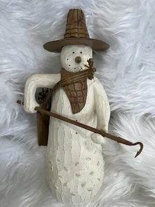 Flurryville Collection UNCLE CELCIUS 8.5" Figurine Snowman Gardener Hoe Harvest - Picture 1 of 10