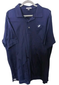 Camisa Polo Peter Millar Corona Artesanal Azul Marino XL Algodón Hoja de Roble Envío Gratis - Imagen 1 de 7