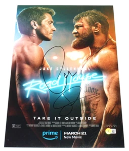 JAKE GYLLENHAAL CONOR MCGREGOR SIGNED ROAD HOUSE MOVIE POSTER BECKETT COA 2024 - Picture 1 of 5