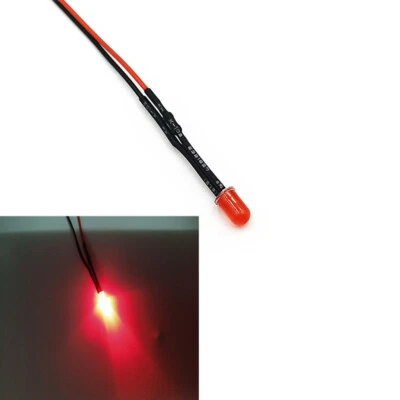 3mm LED mit 20cm Kabel 3V 6V 12V 24V 48V 110V 220V Leuchtdioden Deko LEDs Dioden - Bild 1 von 4