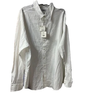 MOSCHINO JEANS WHITE COTTON MEN’S SHIRT Logo “WORKAHOLIC “Size XXXL NWT - Picture 1 of 7