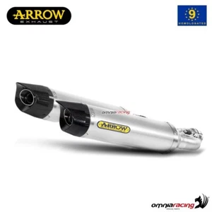 Arrow pair of exhausts Thunder slip-ons approved for Yamaha R1 2007-2008 - Picture 1 of 8