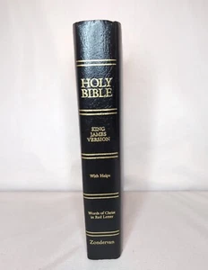 Heilige BIBEL KJV hilft Wort Christi roter Buchstabe Zondervan weiches Leder King James - Bild 1 von 9