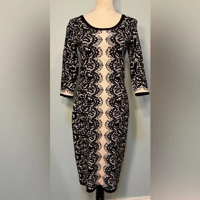 Liz Claiborne black and cream sweater dress Size S - Image 1 of 4