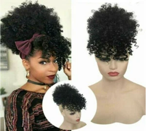 Frauen-kurze Volle Gewellte Afro-natürliche Verworrene Gelockte Haar-Perücken DE - Bild 1 von 1