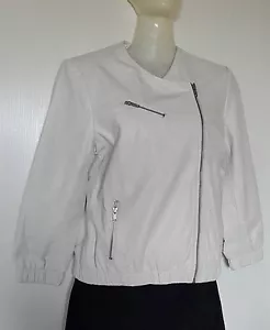 LEVI'S CHAQUETA DE MUJER PIEL AUTÉNTICO FR S, EU S , UK S, US/CA BLANCO CRUDO - Picture 1 of 12