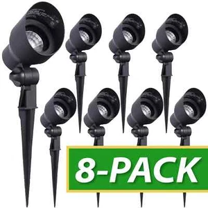 8 Pack - Malibu LT9 20W Landscape Lights Outdoor Floodlight Black Metal G4 - Picture 1 of 2