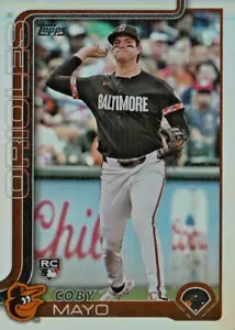 Coby Mayo (RC) 2025 Topps Series 1 #20 SILVER FOIL Baltimore Orioles FREE SHIP - Picture 1 of 2